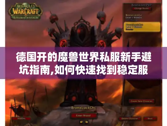 德国开的魔兽世界私服新手避坑指南,如何快速找到稳定服务器?