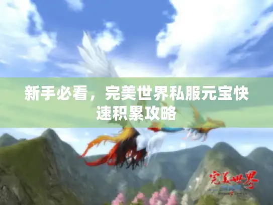 新手必看，完美世界私服元宝快速积累攻略