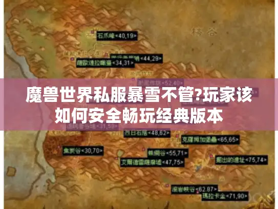 魔兽世界私服暴雪不管?玩家该如何安全畅玩经典版本