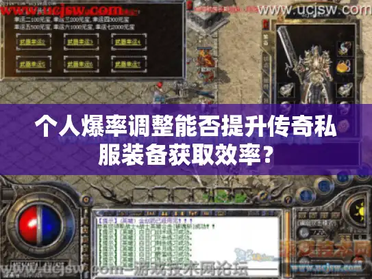 个人爆率调整能否提升传奇私服装备获取效率? 个人爆率调整能否提升传奇私服装备获取效率?