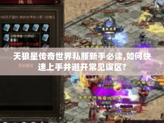 天狼星传奇世界私服新手必读,如何快速上手并避开常见误区?
