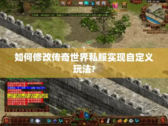 如何修改传奇世界私服实现自定义玩法?