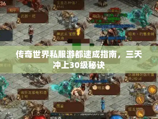 传奇世界私服游都速成指南，三天冲上30级秘诀