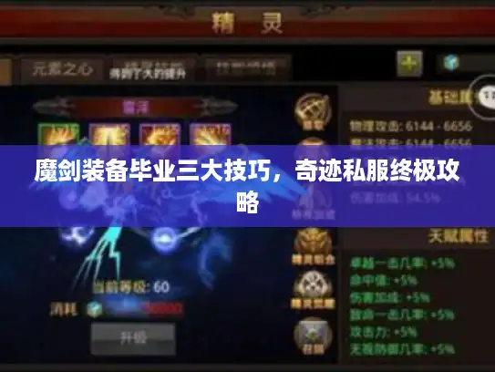 魔剑装备毕业三大技巧，奇迹私服终极攻略