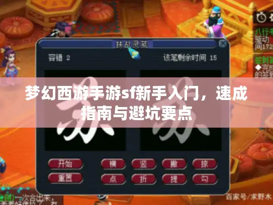 梦幻西游手游sf新手入门，速成指南与避坑要点