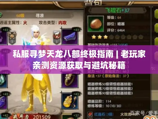 私服寻梦天龙八部终极指南 | 老玩家亲测资源获取与避坑秘籍