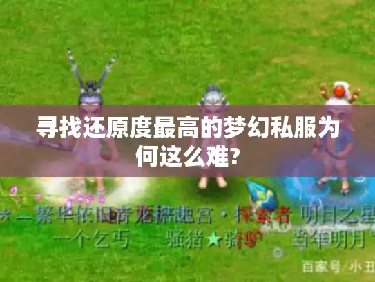 寻找还原度最高的梦幻私服为何这么难?