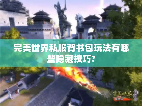 完美世界私服背书包玩法有哪些隐藏技巧?