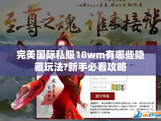 完美国际私服18wm有哪些隐藏玩法?新手必看攻略
