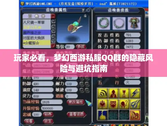 玩家必看，梦幻西游私服QQ群的隐藏风险与避坑指南