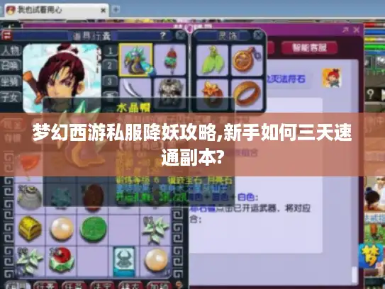 梦幻西游私服降妖攻略,新手如何三天速通副本?