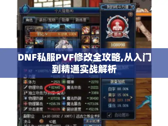 DNF私服PVF修改全攻略,从入门到精通实战解析