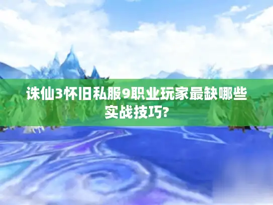 诛仙3怀旧私服9职业玩家最缺哪些实战技巧?
