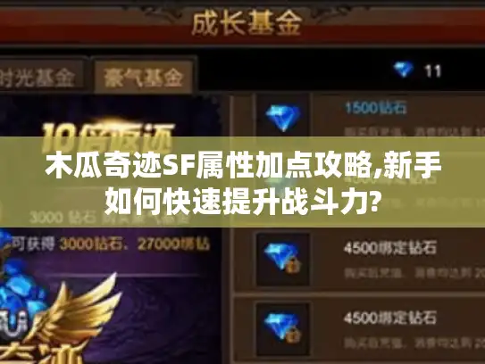木瓜奇迹SF属性加点攻略,新手如何快速提升战斗力?