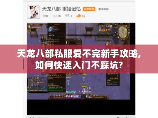天龙八部私服爱不完新手攻略,如何快速入门不踩坑?