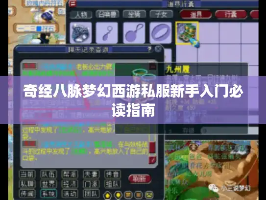 奇经八脉梦幻西游私服新手入门必读指南