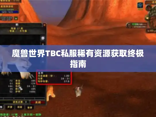魔兽世界TBC私服稀有资源获取终极指南