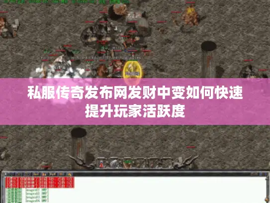 私服传奇发布网发财中变如何快速提升玩家活跃度