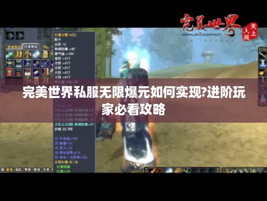 完美世界私服无限爆元如何实现?进阶玩家必看攻略 完美世界私服无限爆元如何实现?进阶玩家必看攻略