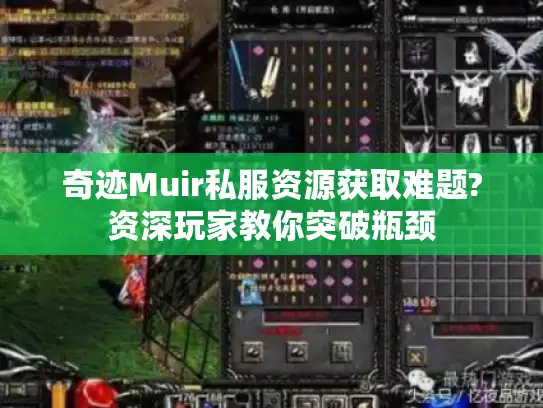 奇迹Muir私服资源获取难题?资深玩家教你突破瓶颈