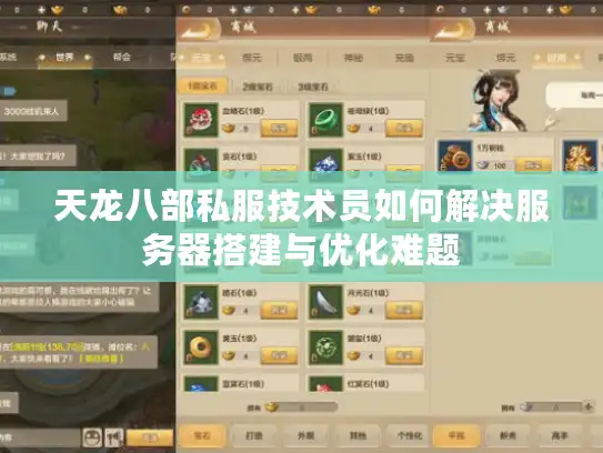 天龙八部私服技术员如何解决服务器搭建与优化难题