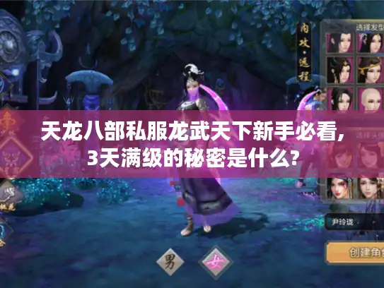 天龙八部私服龙武天下新手必看,3天满级的秘密是什么?