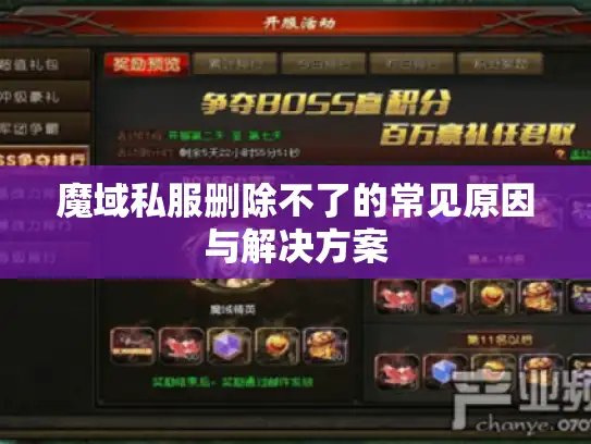 魔域私服删除不了的常见原因与解决方案