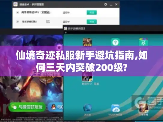 仙境奇迹私服新手避坑指南,如何三天内突破200级?