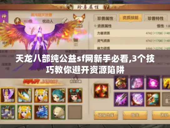 天龙八部纯公益sf网新手必看,3个技巧教你避开资源陷阱 天龙八部纯公益sf网新手必看,3个技巧教你避开资源陷阱