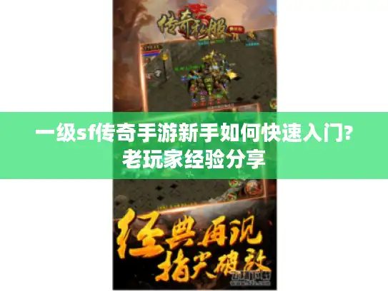 一级sf传奇手游新手如何快速入门?老玩家经验分享