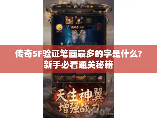 传奇SF验证笔画最多的字是什么?新手必看通关秘籍