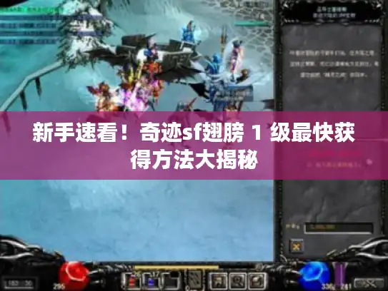 新手速看!奇迹sf翅膀 1 级最快获得方法大揭秘 新手速看!奇迹sf翅膀 1 级最快获得方法大揭秘