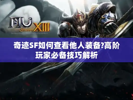 奇迹SF如何查看他人装备?高阶玩家必备技巧解析
