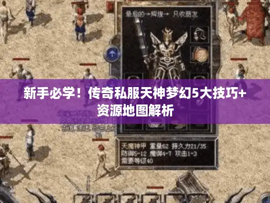 新手必学!传奇私服天神梦幻5大技巧+资源地图解析 新手必学!传奇私服天神梦幻5大技巧+资源地图解析