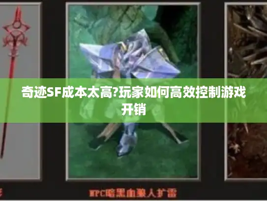 奇迹SF成本太高?玩家如何高效控制游戏开销