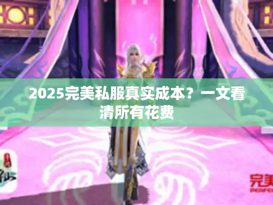 2025完美私服真实成本？一文看清所有花费