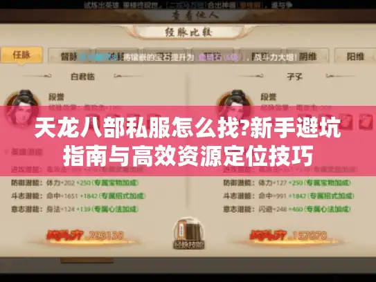 天龙八部私服怎么找?新手避坑指南与高效资源定位技巧