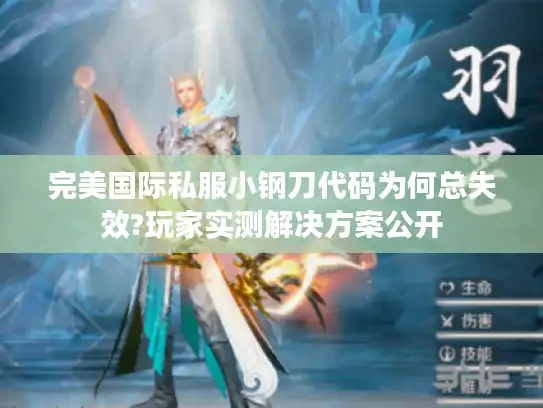 完美国际私服小钢刀代码为何总失效?玩家实测解决方案公开