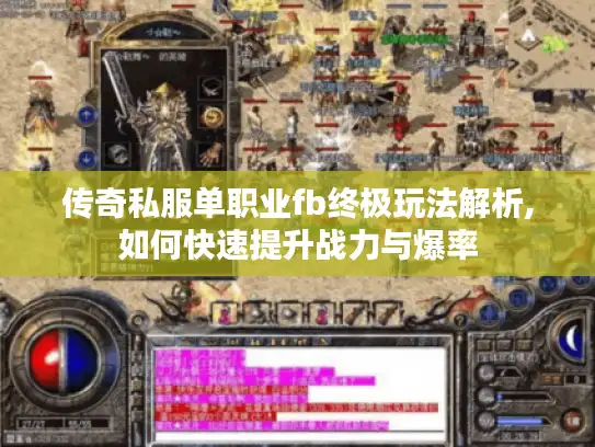 传奇私服单职业fb终极玩法解析,如何快速提升战力与爆率