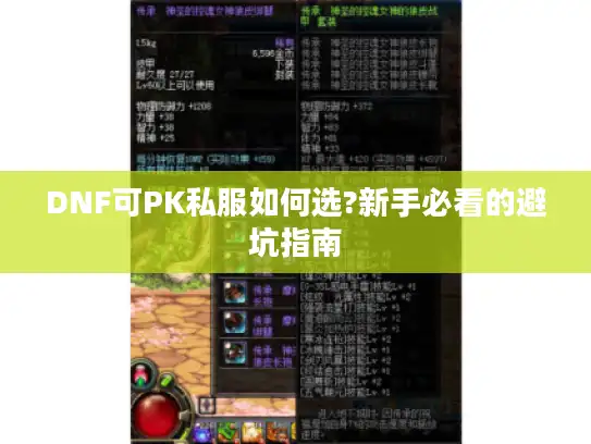 DNF可PK私服如何选?新手必看的避坑指南
