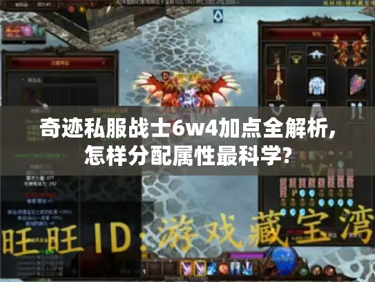 奇迹私服战士6w4加点全解析,怎样分配属性最科学?