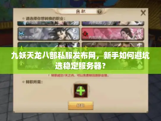 九妖天龙八部私服发布网，新手如何避坑选稳定服务器？
