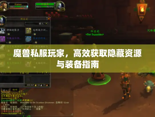 魔兽私服玩家，高效获取隐藏资源与装备指南