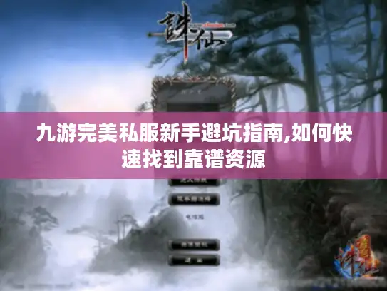 九游完美私服新手避坑指南,如何快速找到靠谱资源