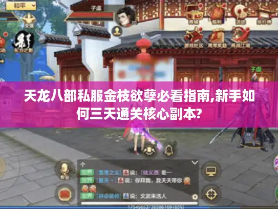 天龙八部私服金枝欲孽必看指南,新手如何三天通关核心副本?