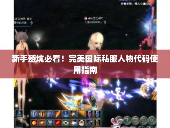 新手避坑必看！完美国际私服人物代码使用指南