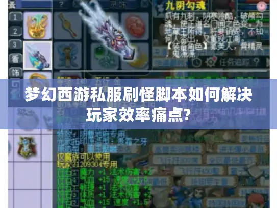 梦幻西游私服刷怪脚本如何解决玩家效率痛点?