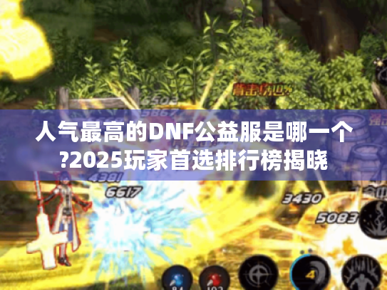 人气最高的DNF公益服是哪一个?2025玩家首选排行榜揭晓 人气最高的DNF公益服是哪一个?2025玩家首选排行榜揭晓
