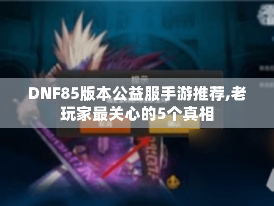 DNF85版本公益服手游推荐,老玩家最关心的5个真相 DNF85版本公益服手游推荐,老玩家最关心的5个真相