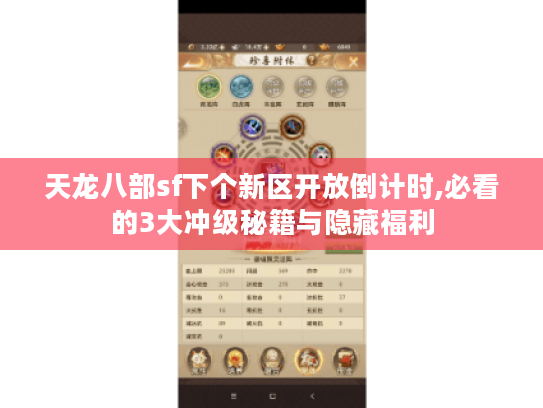 天龙八部sf下个新区开放倒计时,必看的3大冲级秘籍与隐藏福利 天龙八部sf下个新区开放倒计时,必看的3大冲级秘籍与隐藏福利